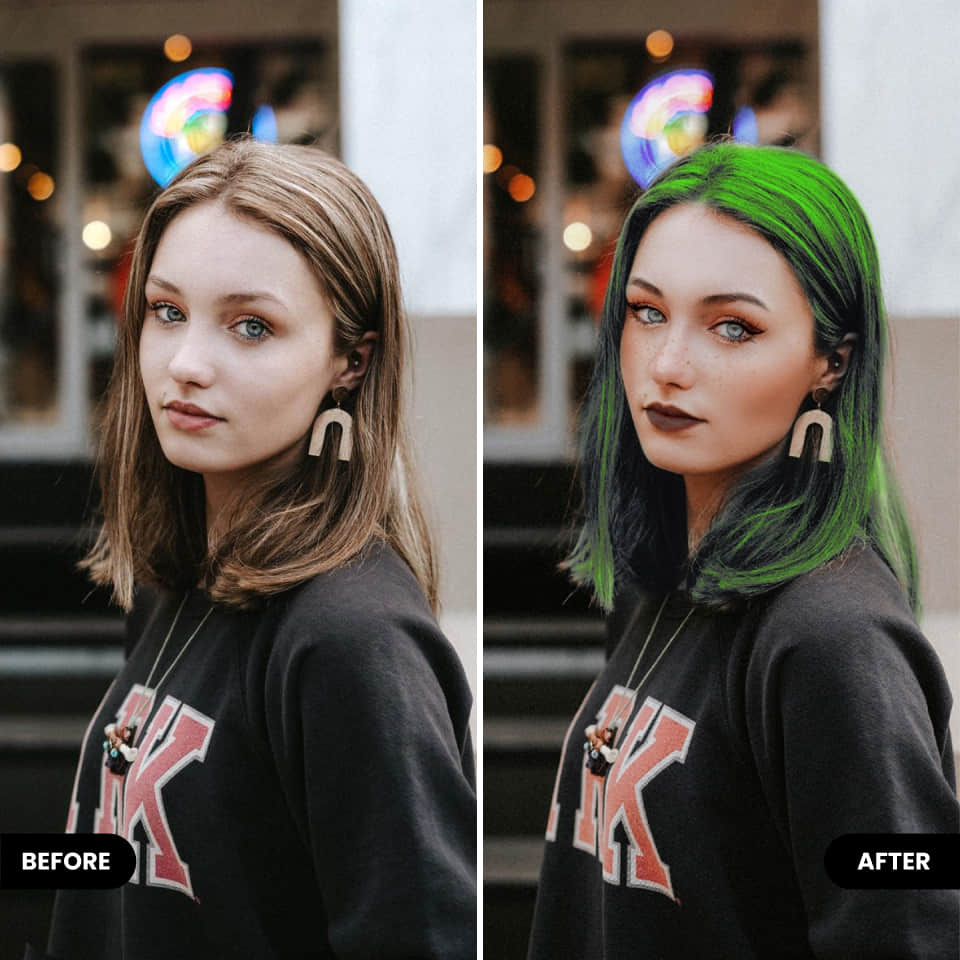 Makeup tools in BeautyPlus before vs  after